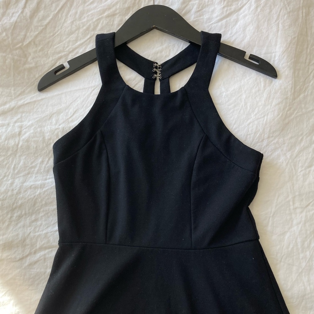 American Eagle Black A Line Backless Dress